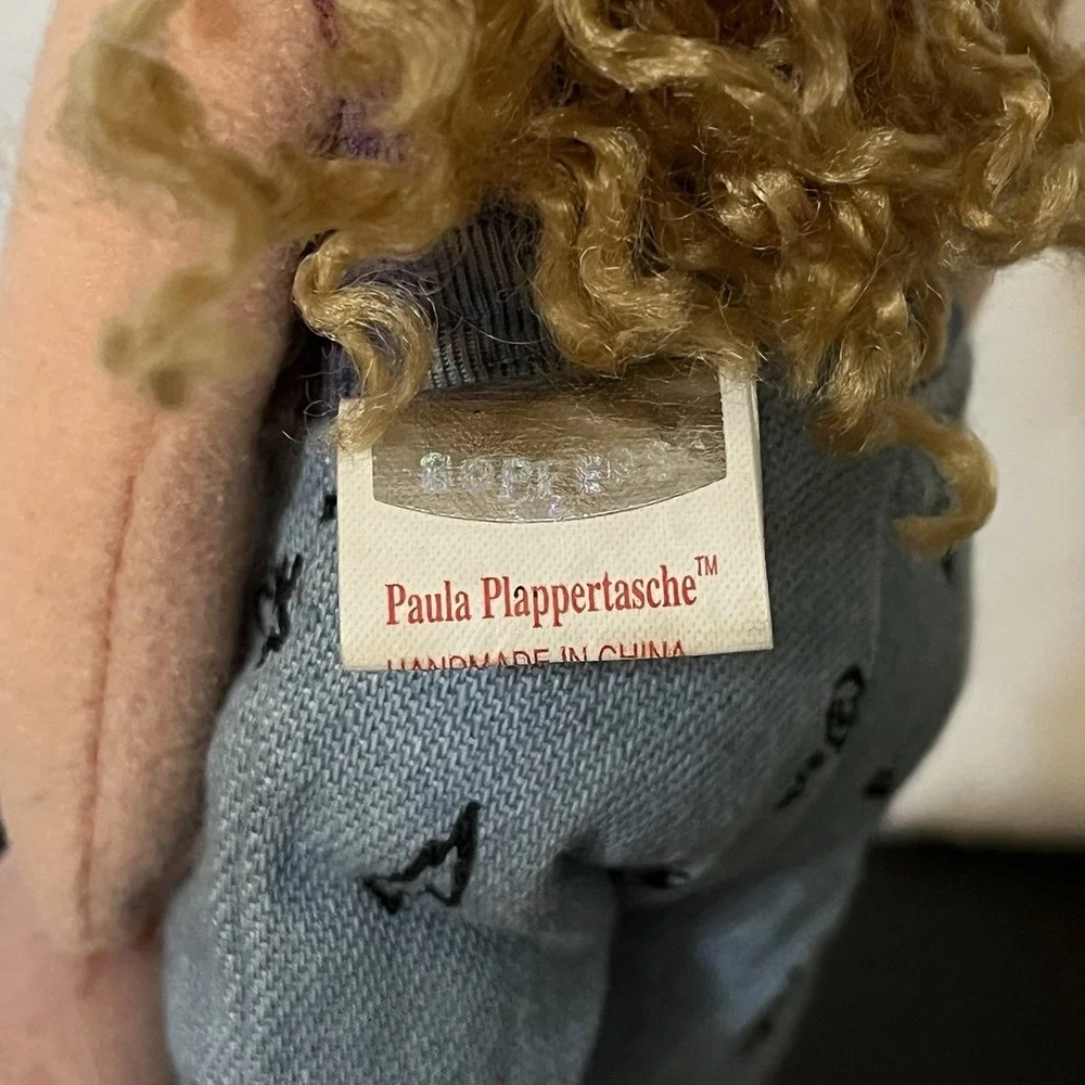 Ty Teanie Beanie Boppers Paula Plappertasche Plush Doll Blue Pants 2002